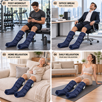 Bottes de récupération sportives avec compresseur d'air, masseur de jambes portable pour les coureurs, les athlètes de gym, masseur de jambes et de cuisses sans fil
