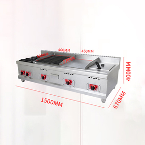 Plancha de precio bajo de fábrica Freidora profunda Plancha de gas Hamburguesa Equipo de cocina grande Hornos combinados - Product Image 2
