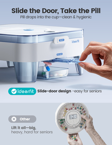 Distributeur de pilules <span class=keywords><strong>automatique</strong></span> avec alarme pour personnes âgées, écran LCD, options de rappel, 28 compartiments, verrouillage de sécurité - Product Image 3