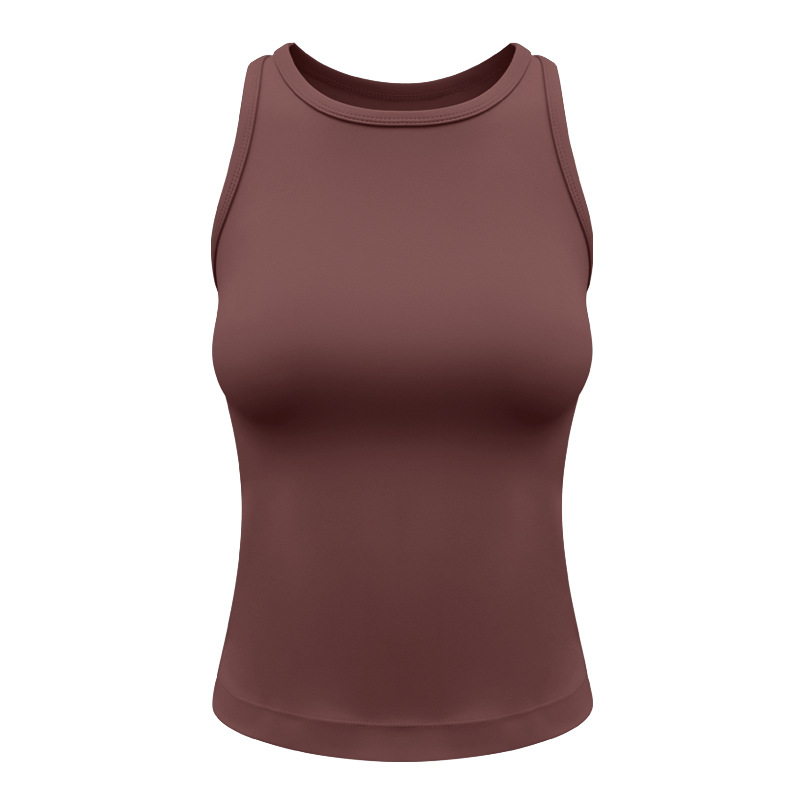 Women's High Elasticity Sleeveless Fitness Vest Top Cross-Border Sports Yoga Dress Shock-Absorbent Running Jump Adult Spandex