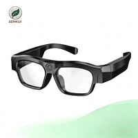 Lunettes Intelligentes avec Assistant Vocal IA, Audio Sans Fil BLE 5.2, Écran d'Affichage et Enregistrement Vidéo 2K