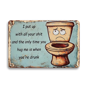 Pas de quantité minimale de commande 20*30cm Slogan étain signes Vintage rétro salle de bain toilette plaques métalliques <span class=keywords><strong>pour</strong></span> toilettes affiche <span class=keywords><strong>porte</strong></span> décoration murale - Product Image 4