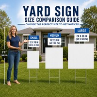 Panneau publicitaire de jardin hautement visible, impression double face 4 mm, avec piquets, installation en deux secondes, pour l'immobilier