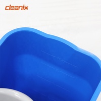 Alat Pembersih Ergonomis, Ember Pel Bulat Plastik Kecil Modern Hijau Biru Merah Kuning dengan Pemoles
