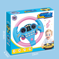 Juguetes Educativos para la Primera Infancia, Simulación Musical, Volante Eléctrico con Ventosa para Niños, Volante de Madera