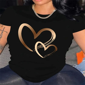 Camisetas negras con diseño de mariposa para mujer, camisetas informales de manga corta para exteriores - Product Image 3