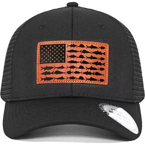Nouvelle casquette en cuir style export avec étiquette en maille pour homme, respirante, pour l'été, casquette de camionneur à visière incurvée, casquette de baseball pare-soleil pour l'extérieur - Product Image 4
