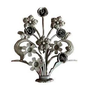 Декоративные цветки из чугуна с розетками, детали из кованого железа с розетками