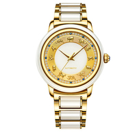 Reloj Mecánico Automático de Lujo con Grabado de los 12 Signos del Zodiaco Chino, Jadeíta Natural de Myanmar, Chapado en Oro, Incrustaciones de Diamantes y Zafiro para Hombre