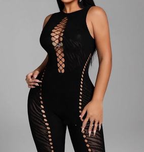 Viviblook Z0127JP Nuevo Mono para Mujer, sin Mangas, con Estampado de Tigre, Diseño Calado, Cintura Alta, Sexy y Casual - Product Image 2