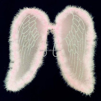 Accessoires d'habillage de fête de carnaval plumes blanches ailes d'ange pour enfants ailes de fée pour fille