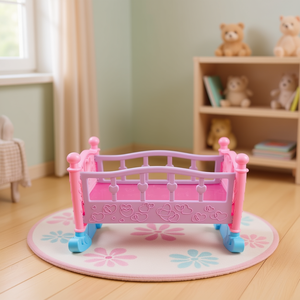 Dream <b>Cot</b> For <b>Dolls</b> 45x35x30 Cm Pink Rocking Bed Toy - Product Image 2