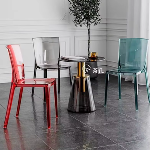 <span class=keywords><strong>เก้าอี้</strong></span>ร้านอาหารแบบซ้อนได้สไตล์นอร์ดิกโมเดิร์น <span class=keywords><strong>เก้าอี้</strong></span>สำหรับห้องจัดเลี้ยง ห้องอาหาร ทำจากอะคริลิกใส โปร่งแสง สีแดง - Product Image 1