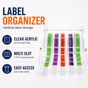 Caja de Almacenamiento de Etiquetas Médicas, Organizador de Etiquetas Autoadhesivas para Catéteres, Medicamentos y Enfermería - Product Image 1
