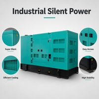 Groupe électrogène diesel silencieux insonorisé 60Hz 128kW 160kVA avec ATS pour alimentation de secours industrielle et commerciale