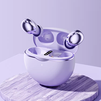 Écouteurs sans fil de luxe style bijoux, étui de chargement sphérique esthétique, casque Bluetooth TWS avec finition chromée, cadeau d'hiver