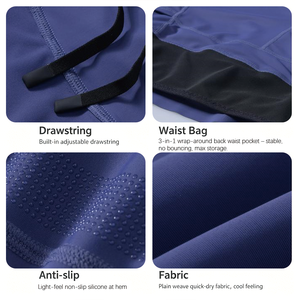 Shorts <span class=keywords><strong>de</strong></span> <span class=keywords><strong>compression</strong></span> pour femmes, 3 pouces, 80% nylon, 20% élasthanne, séchage rapide, antidérapants, avec poches - Product Image 4
