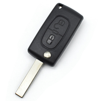 2 Buttons Black CIT Smart Key 433mhz 7961Chip Auto Replacement Blank Blade Remote Key with groove Vehicle Key
