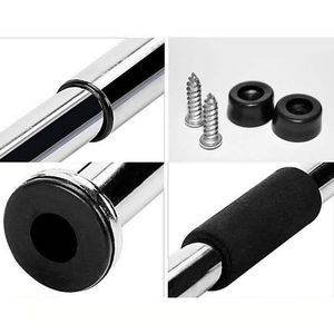 Una Barra de dominadas mejorada y sin perforaciones para hacer ejercicio familiar en el gimnasio. La barra horizontal se puede montar en el marco de la puerta o en la pared. - Product Image 3