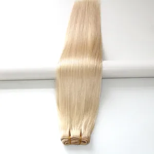 Brazilian Virgin Hair Lace Weft Double Drawn Cuticle Alinged Human Hair Bundles Color Machine Double Weft Hair Extensions