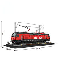 Reobrix 66019 MOC City Trains, Kit de Modelo de Tren Eléctrico Europeo de Pasajeros, 1889 Piezas, Bloques de Construcción para Adultos, Regalos