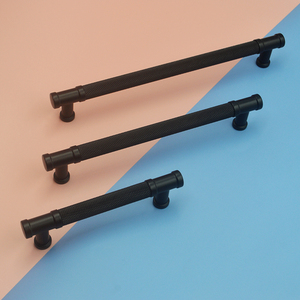 Tay Nắm Kéo Thanh Chữ T Tủ Tủ Bếp Bằng Đồng Có Khía Màu Đen Mờ, Tay Nắm Kéo Tủ Có Rãnh Chữ T Màu Đen - Product Image 6