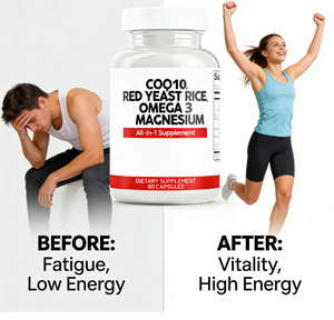 Mezcla Multivitamínica Todo en Uno COQ10 Omega-3 con Minerales y Antioxidantes, Apoyo para el Corazón, Energía e Inmunidad, 60 Cápsulas/Botella - Product Image 4