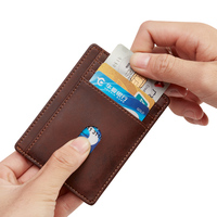 Dompet Tipis Penjualan Panas Anti-RFID Kulit PU Mini Dompet Tempat Kartu RFID
