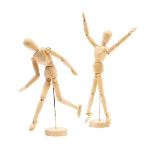 Figurine d'action Articulée en bois Mannequin articulé Modèle de dessin DIY pour la décoration de bureau à domicile - Product Image 1