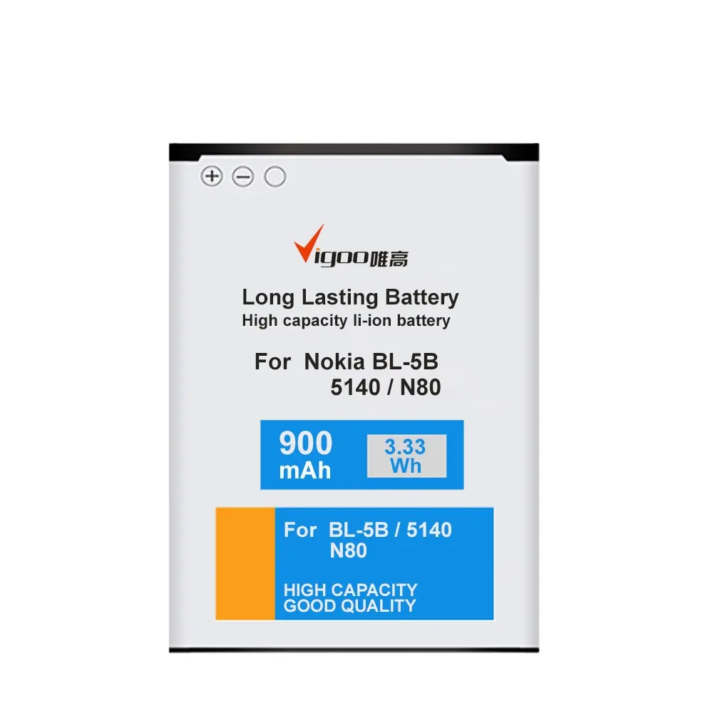 Originale di Ricambio Del Telefono Mobile Batteria Oem Ricaricabile Agli Ioni di Litio Della Batteria Per Il Nokia Bl-5b