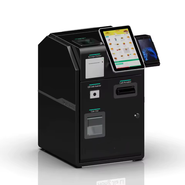 Multi-functional 10.1 Inch Self-service POS Banknote Cash Payment Kiosk Coin Acceptor QR Code Reader Cashier Machine