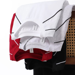 Maglietta Raglan a mezza manica estiva stile americano linee di colore a contrasto tinta unita in cotone 250g in tinta unita modello Casual personalizzato - Product Image 2