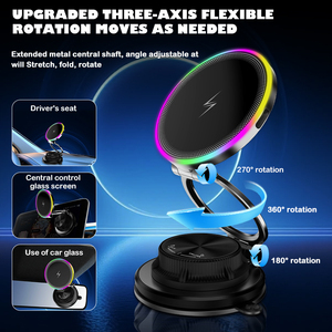 ที่ชาร์จในรถยนต์ 15W, ที่ชาร์จไร้สายแม่เหล็กในรถยนต์, ที่ยึดโทรศัพท์แบบดูด, ที่ยึดโทรศัพท์แม่เหล็กแบบสุญญากาศสำหรับ <span class=keywords><strong>iPhone</strong></span> 17 <span class=keywords><strong>Pro</strong></span> Max - Product Image 1