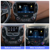 Autoradio Android Meihua 9 pouces avec GPS, lecteur DVD, CarPlay, multimédia USB, CD, DSP pour CHEVROLET Cruze 2015-2017