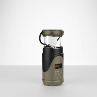 Radio portátil de camping con manivela solar, AM/FM/NOAA, SOS, batería externa y asa integrada