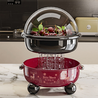 Plateau à fruits en plastique Xinhang pour la maison et la cuisine, boîte de rangement pour bonbons et fruits robuste, anti-poussière, panier de rangement pour fruits et noix de bureau