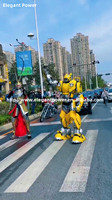 Disfraz de andador con patas zancos de Robot LED para adultos de actuación de Halloween, gran oferta, disfraz de micrófono de alta calidad de 2,7 M de altura