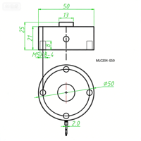 Capteur de force miniature à bouton rond MLC204E50 pour robot, cellule de pesée 2 tonnes, précision 0,5 %, fixation par vis
