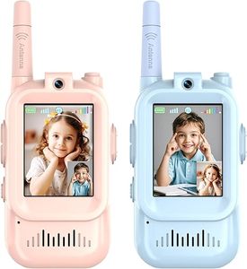 Talkie-walkie vidéo pour enfants de 2 pouces, 2 voies, effets vocaux cool, PMR446, pour <span class=keywords><strong>les</strong></span> enfants de 3 à 12 ans, pour Noël, anniversaire, extérieur - Product Image 1