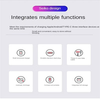 Câble rétractable USB 3 en 1 pour Xiaomi Huawei, accessoires de téléphone, chargeur rapide, câble Micro USB C