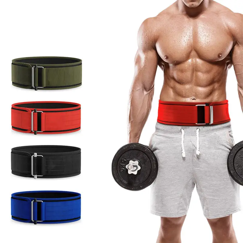 B & M Nylon sollevamento pesi leva di potenza fibbia cinture Fitness pesante supporto per la schiena Powerlifting Logo personalizzato cintura da palestra per gli uomini