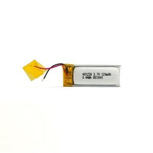UL/up/KC lithium polymer battery 401230 rechargeable small LiPo battery 3.7V 120mAh - Product Image 1