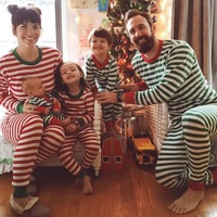 Ensembles de Noël pour bébés filles, pyjamas en bambou durables, pyjamas de famille pour dormir, pyjamas pour enfants, maman et moi, ensembles pour filles
