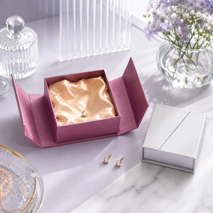 Square Double Door Jewelry <b>Box</b> with Magnetic Closure for Ring <b>Earring</b> Necklace Packaging and <b>gift</b> store jewelry packaging - Product Image 1