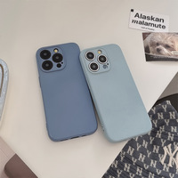 Coque de téléphone antichoc en silicone liquide couleur unie avec protection d'appareil photo pour iPhone 11-17 Pro Max – Vente en gros usine