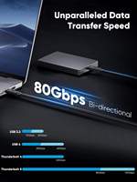 Cable Thunderbolt 5 CableCreation, 80 Gbps, Cable de Datos con Funciones Completas, PD 240 W, Salida de Video 16K, Ancho de Banda de 120 Gbps para Laptop Móvil