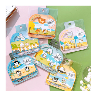 ネコニ紙カワイイステッカーアニマルオリジナルデザインステッカーペンギンオウムマウスラビットフォックス猫フレークステッカーパック - Product Image 1