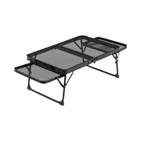 Table de camping pliable en maille avec extensions latérales pour barbecue portable et pique-nique en extérieur – Vente en gros