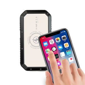 Energía Solar <span class=keywords><strong>Tres</strong></span> USB banco de potencia 20000mAh impermeable cargador de batería externa portátil del Panel Solar con luz LED - Product Image 1