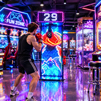 Machine d'arcade de boxe à monnayeur, jeu de force de frappe avec armoire lumineuse LED, idéale pour centres commerciaux et salles de jeux - Offre Spéciale